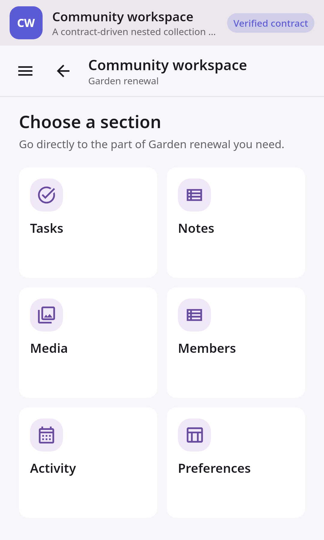 Dynamic apps Context workspace menu: Synthetic visual QA