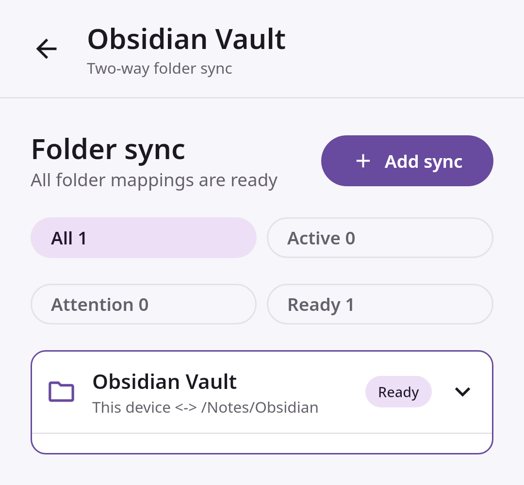 File sync Folder pair: One pending upload